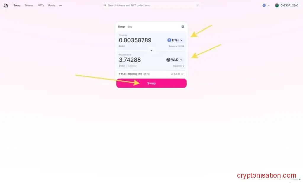 Comprar WLD por ETH