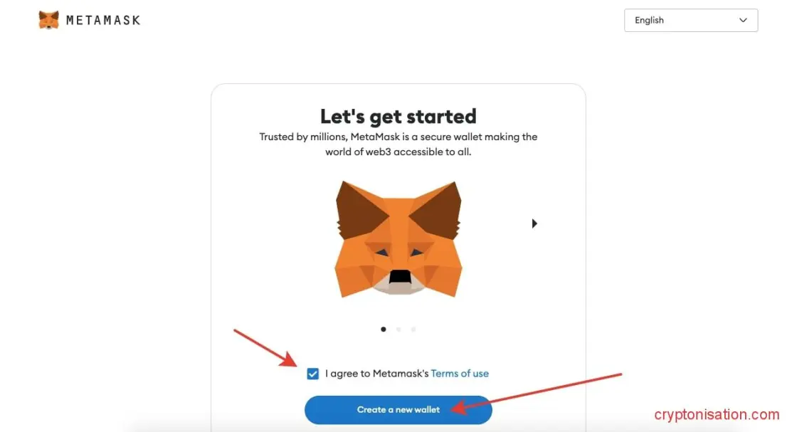 Tworzenie nowego portfela MetaMask