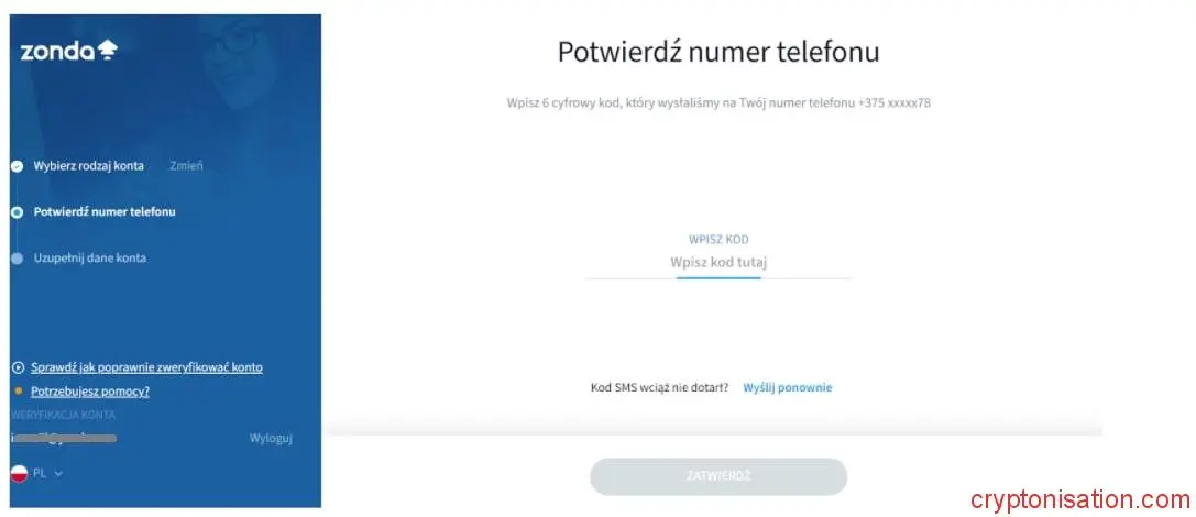 Potwierdzenia numeru telefonu