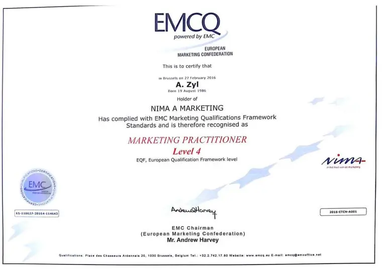 Ödüller ve sertifakalar Aleksandr Zyl