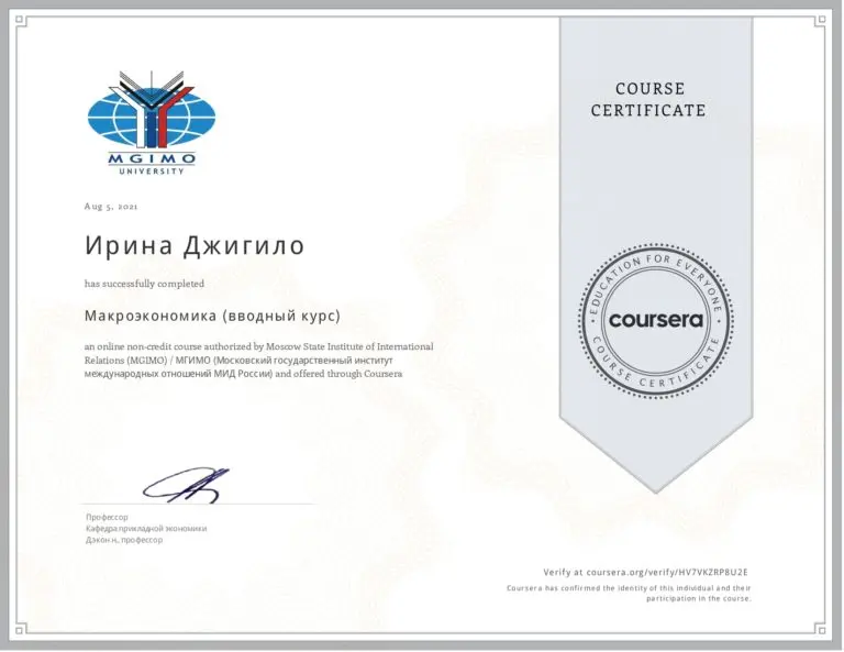 Irina Dzhililo awards and certificates