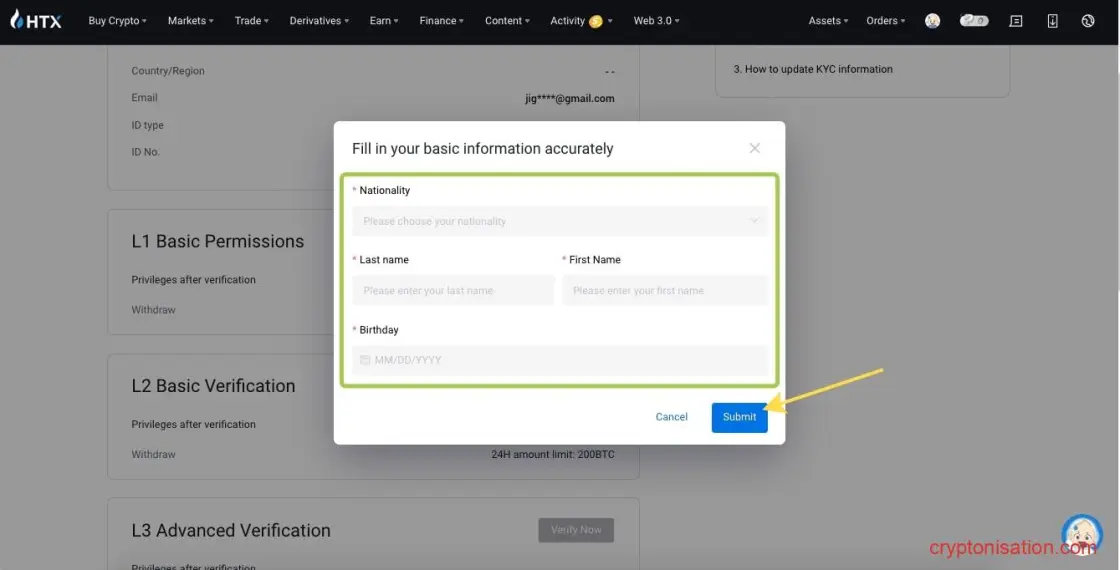 Datos básicos de la verificación