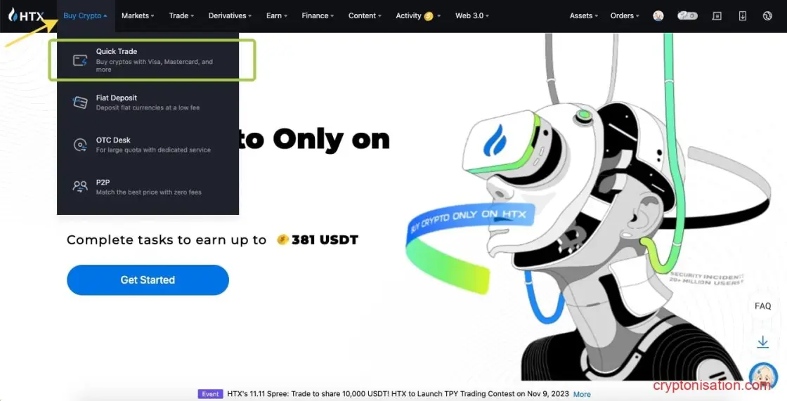 Compra rápida de criptomonedas