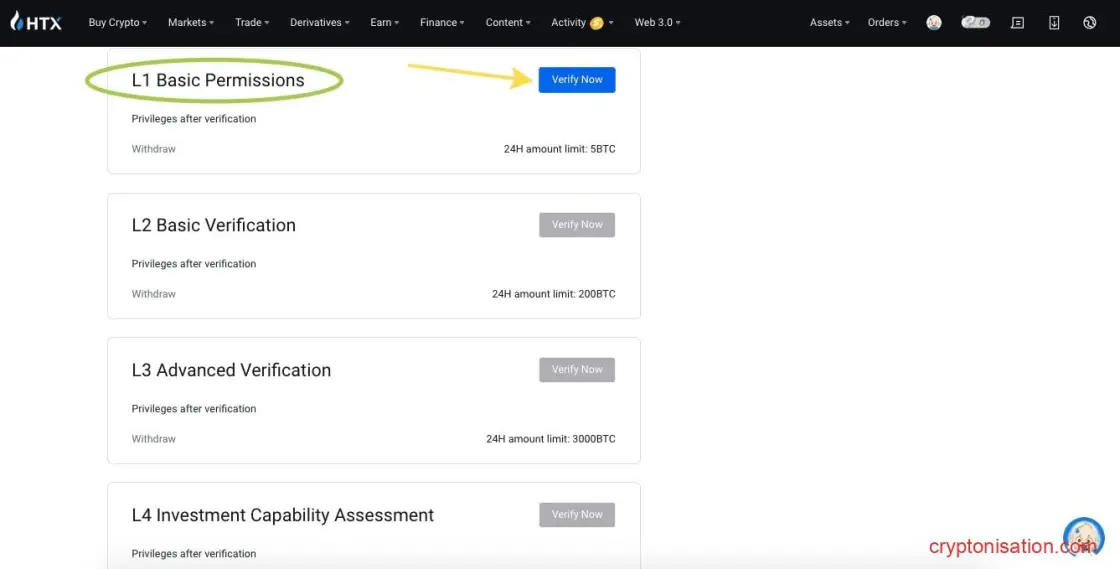 Niveles de verificación