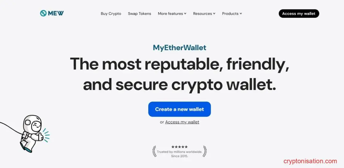 Página de inicio de MyEtherWallet