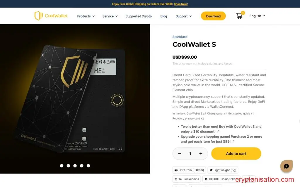 Monedero CoolWallet S