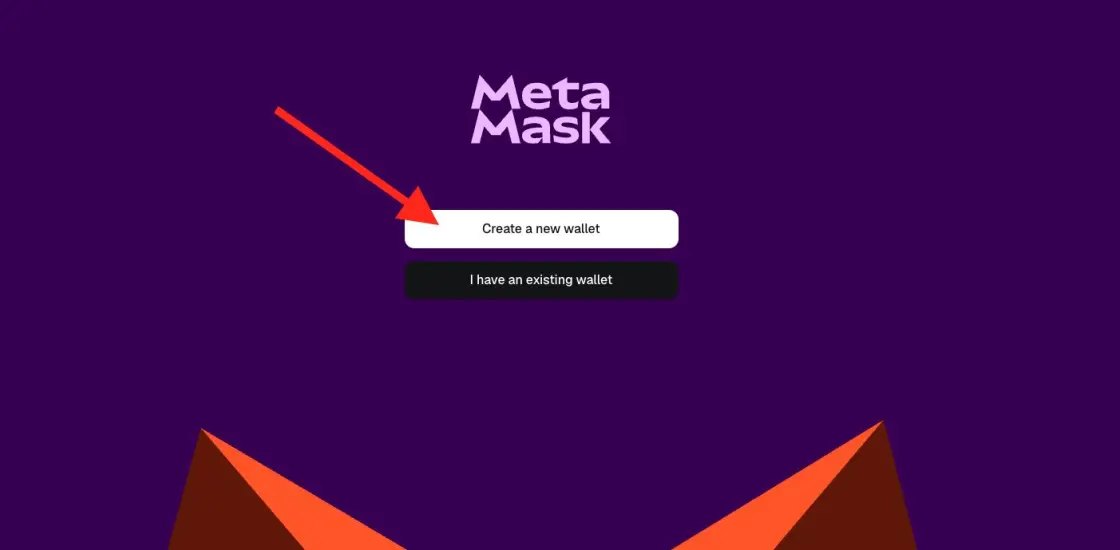Creación de una nueva cartera en Metamask