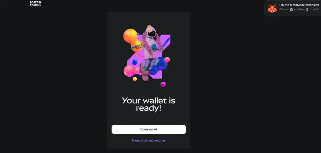 Metamask listo para usar